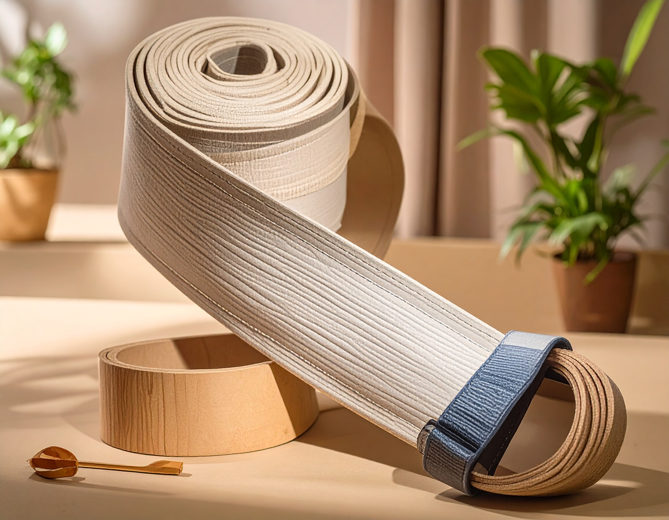 met en scène la sangle de yoga